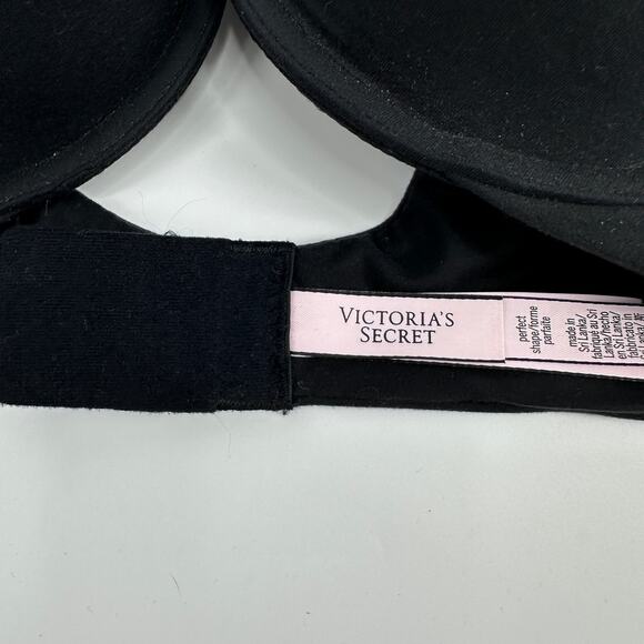 Victoria Secret Body by Victoria Perfect Shape Black Padded Underwire Bra 34DD - Picture 7 of 10